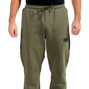 Hugo Boss Men's "Halvo" Olive Green Logo Print Track Sweat Pants US S IT 48